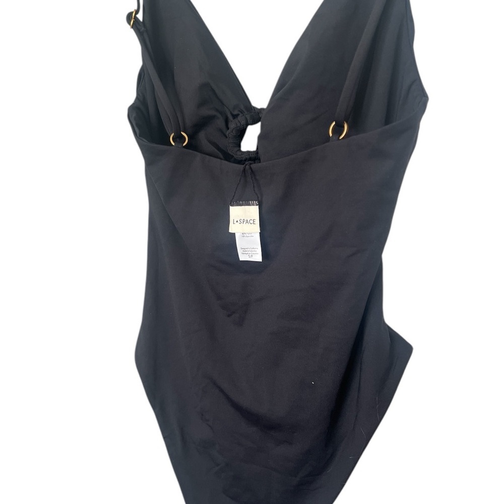 L*Space Black One Piece Swimsuit with Plunging V-Neckline - Picture 2 of 5